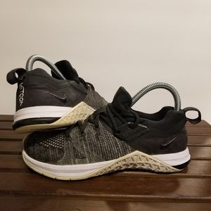 Nike Metcon Flyknit 3 Black White Sz 7